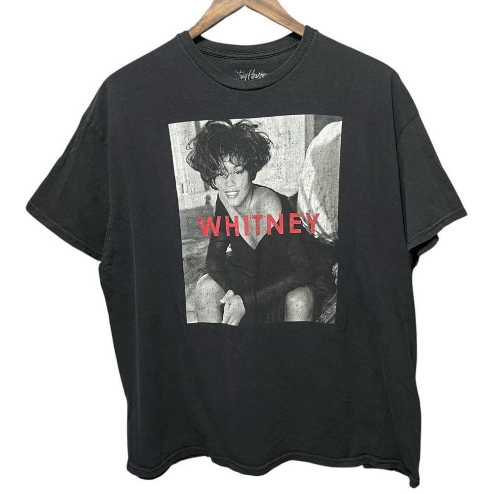Whitney Houston music artist R&B pop soul short sleeve tour concert band T-shirt
